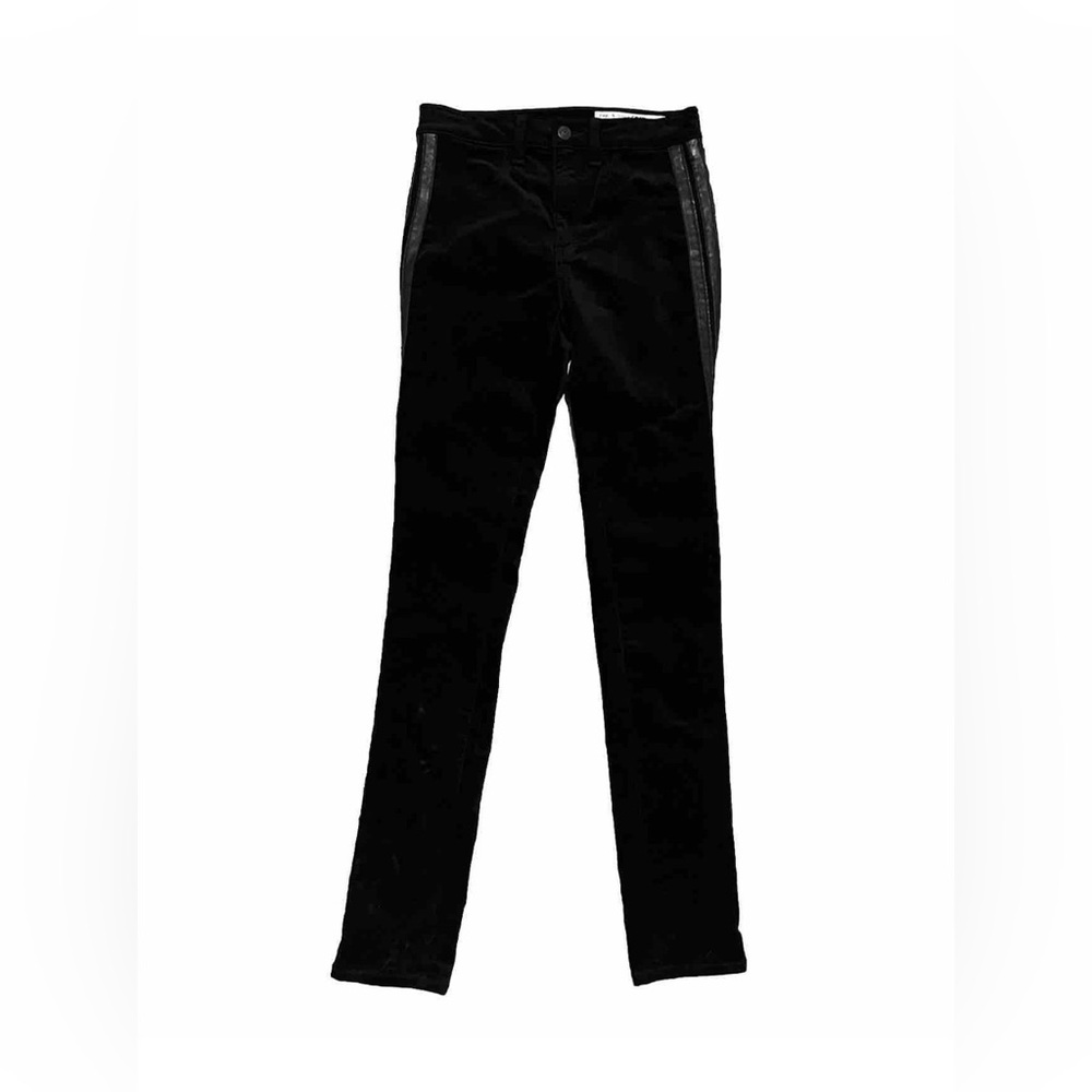Rag & Bone Velvet Side Stripe Black Skinny Pants Women’s Size 25